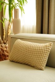 Aberto Design Funda de Cojín KET004 Beige 30 x 50 cm